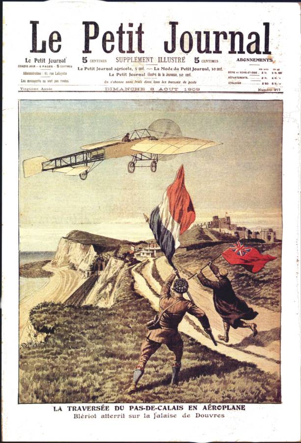 1909 8 aout Le Petit Journal Bleriot traverse la manche en aeroplane.jpg
